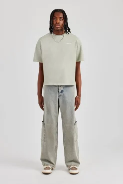 Baggy Fit Patch Pocket Jean - Antique Wash