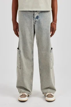 Baggy Fit Patch Pocket Jean - Antique Wash
