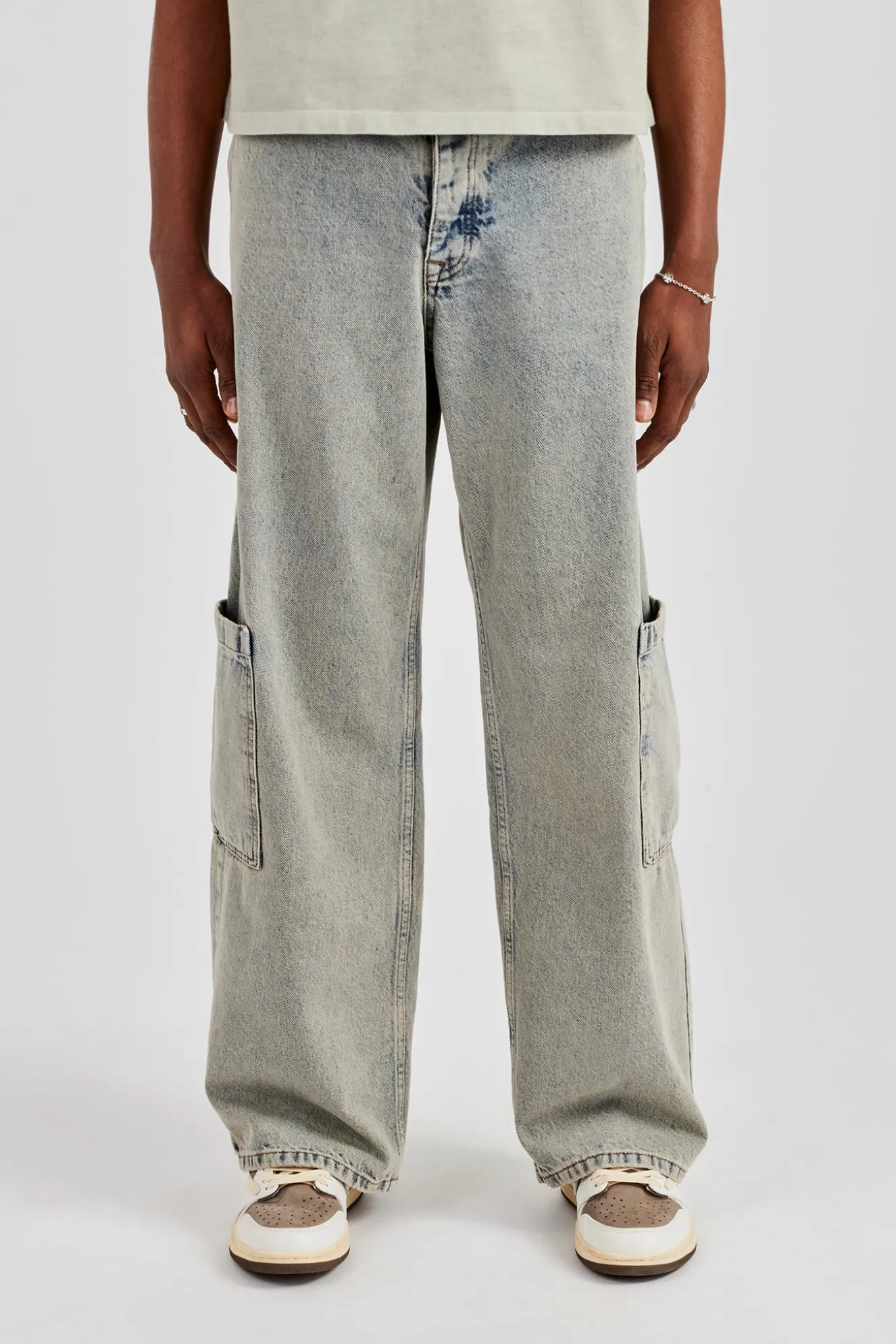 Baggy Fit Patch Pocket Jean - Antique Wash