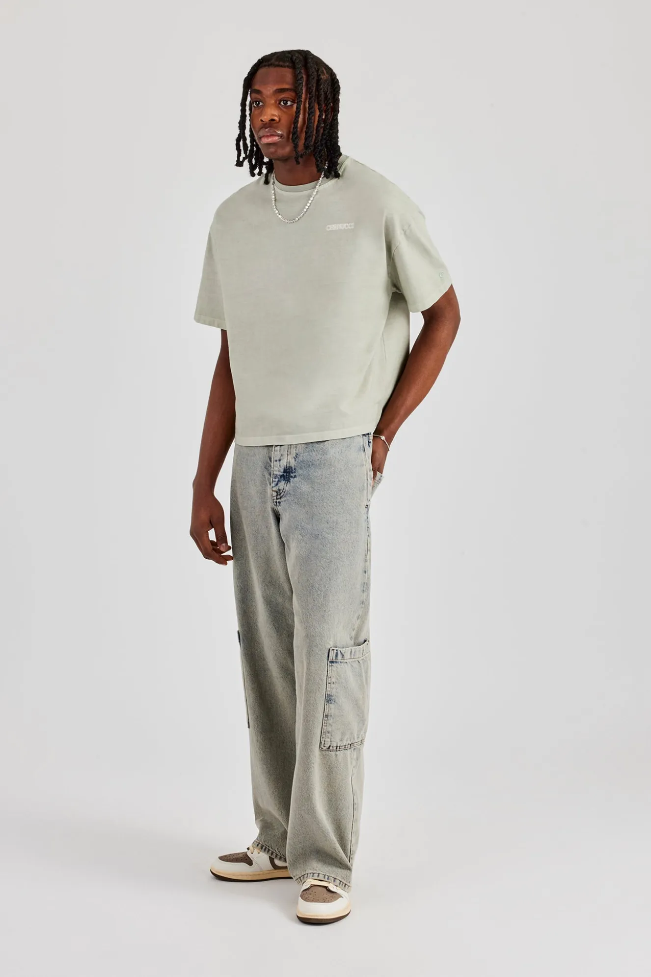 Baggy Fit Patch Pocket Jean - Antique Wash