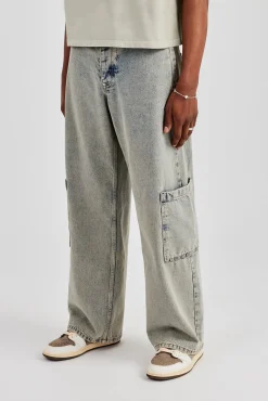 Baggy Fit Patch Pocket Jean - Antique Wash