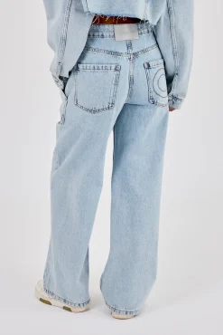 Baggy Pocket Detail Jean - Light Blue