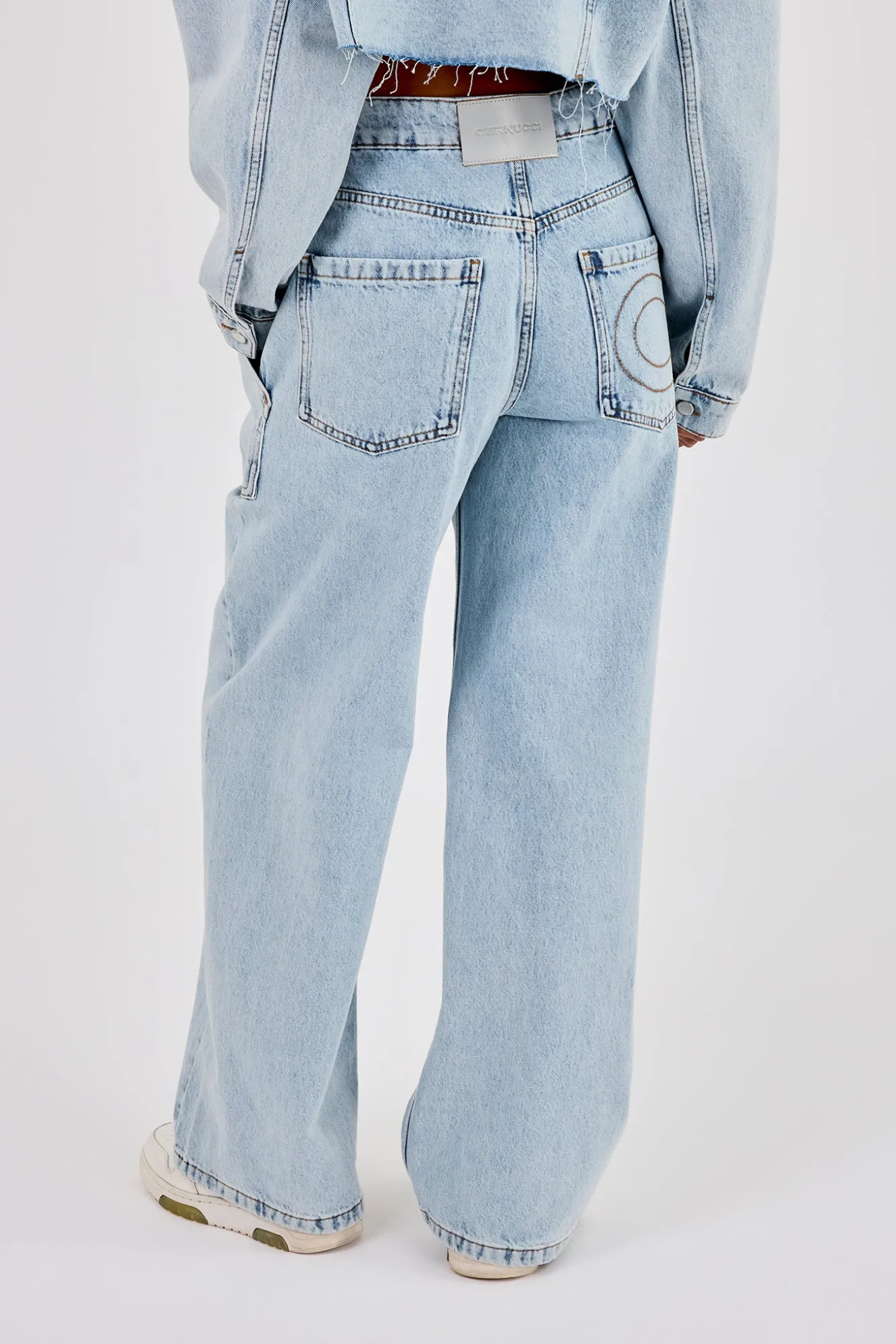 Baggy Pocket Detail Jean - Light Blue