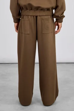 Baggy Scuba Jogger With Woven Tab - Khaki