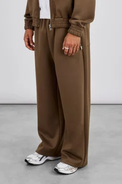 Baggy Scuba Jogger With Woven Tab - Khaki