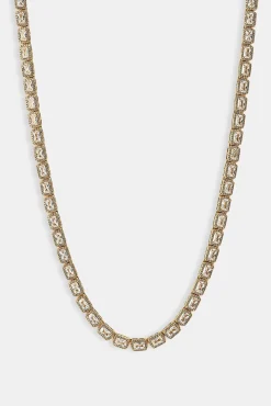Baguette Cluster Chain - 5mm - Gold