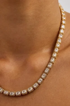 Baguette Cluster Chain - 5mm - Gold