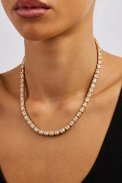 Baguette Cluster Chain - 5mm - Gold