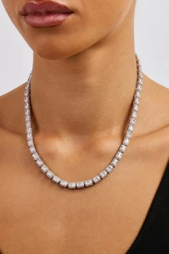 Baguette Cluster Chain - 5mm - White