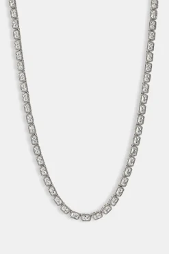 Baguette Cluster Chain - 5mm - White
