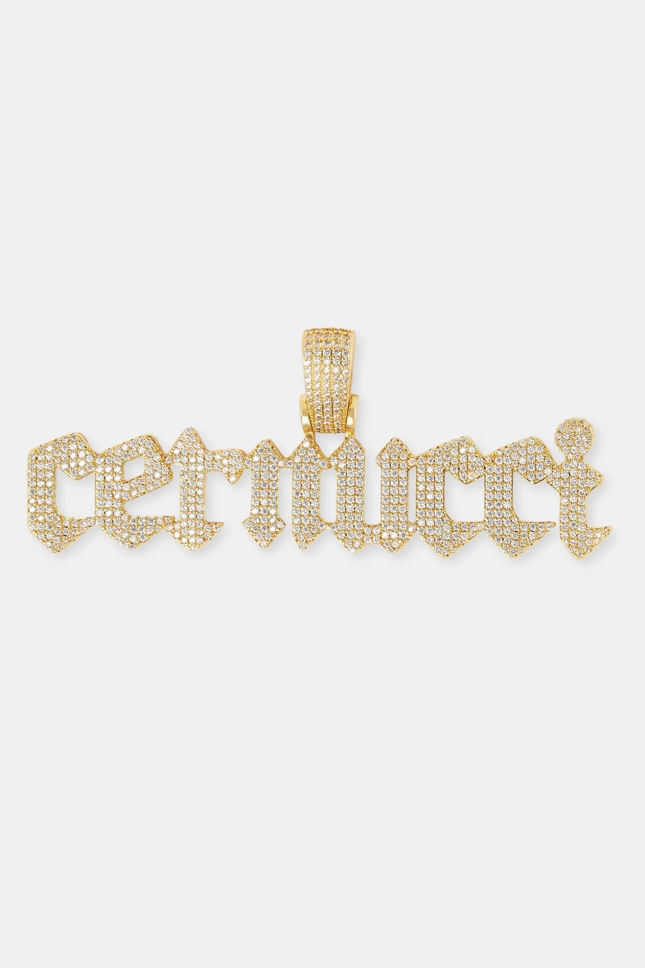 Biergarten Font Pendant - 20mm - Gold
