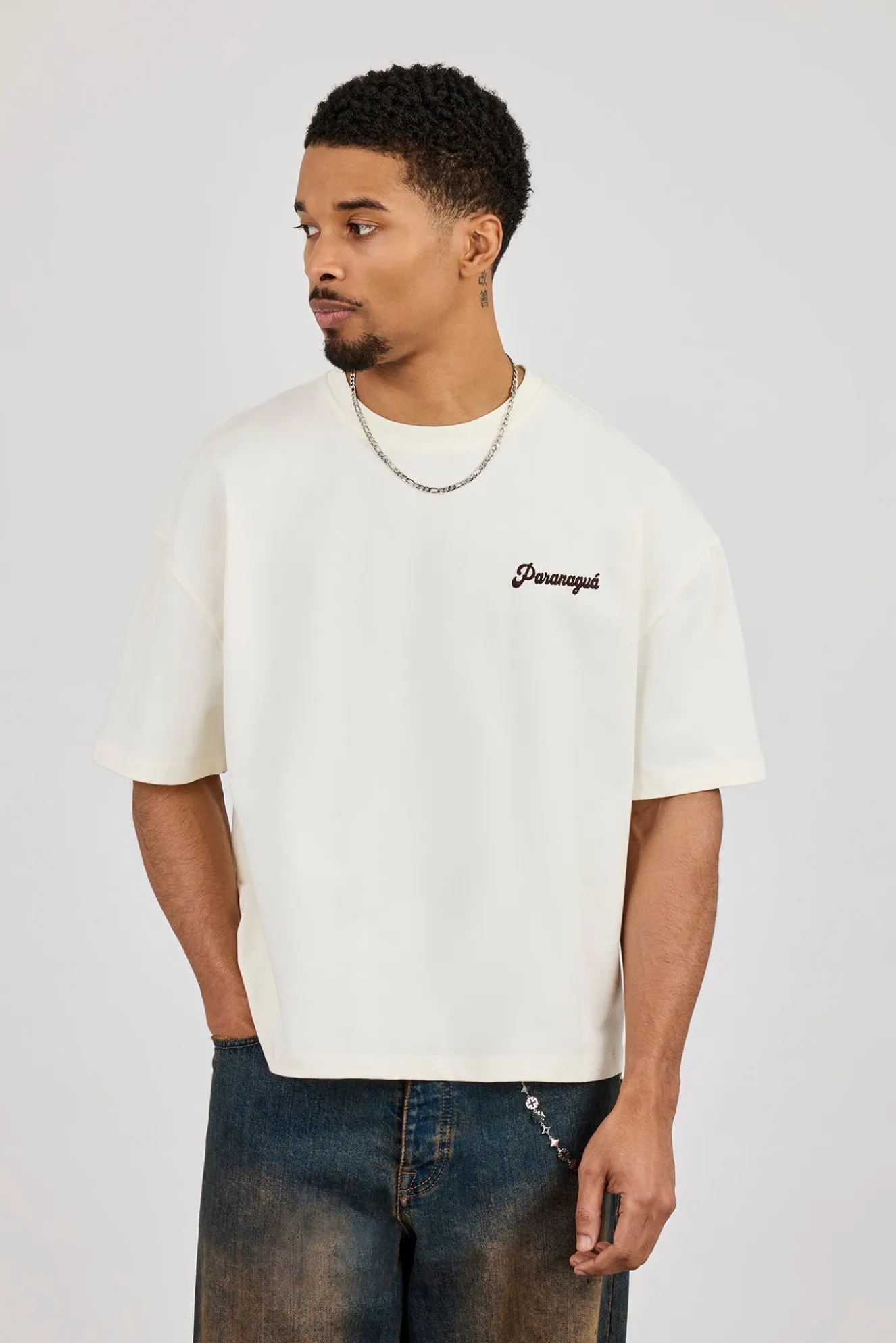 Boxy Drive In Theatre Graphic T-Shirt - Off White