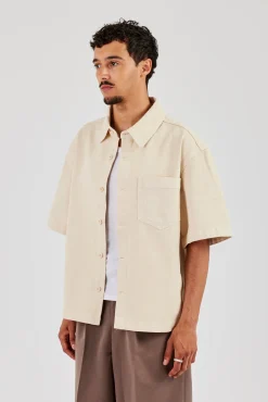 Boxy Ecru Denim Shirt