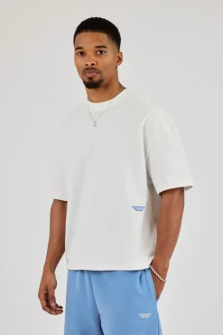 Boxy Fit T-Shirt With Micro Branding - Off White