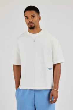 Boxy Fit T-Shirt With Micro Branding - Off White
