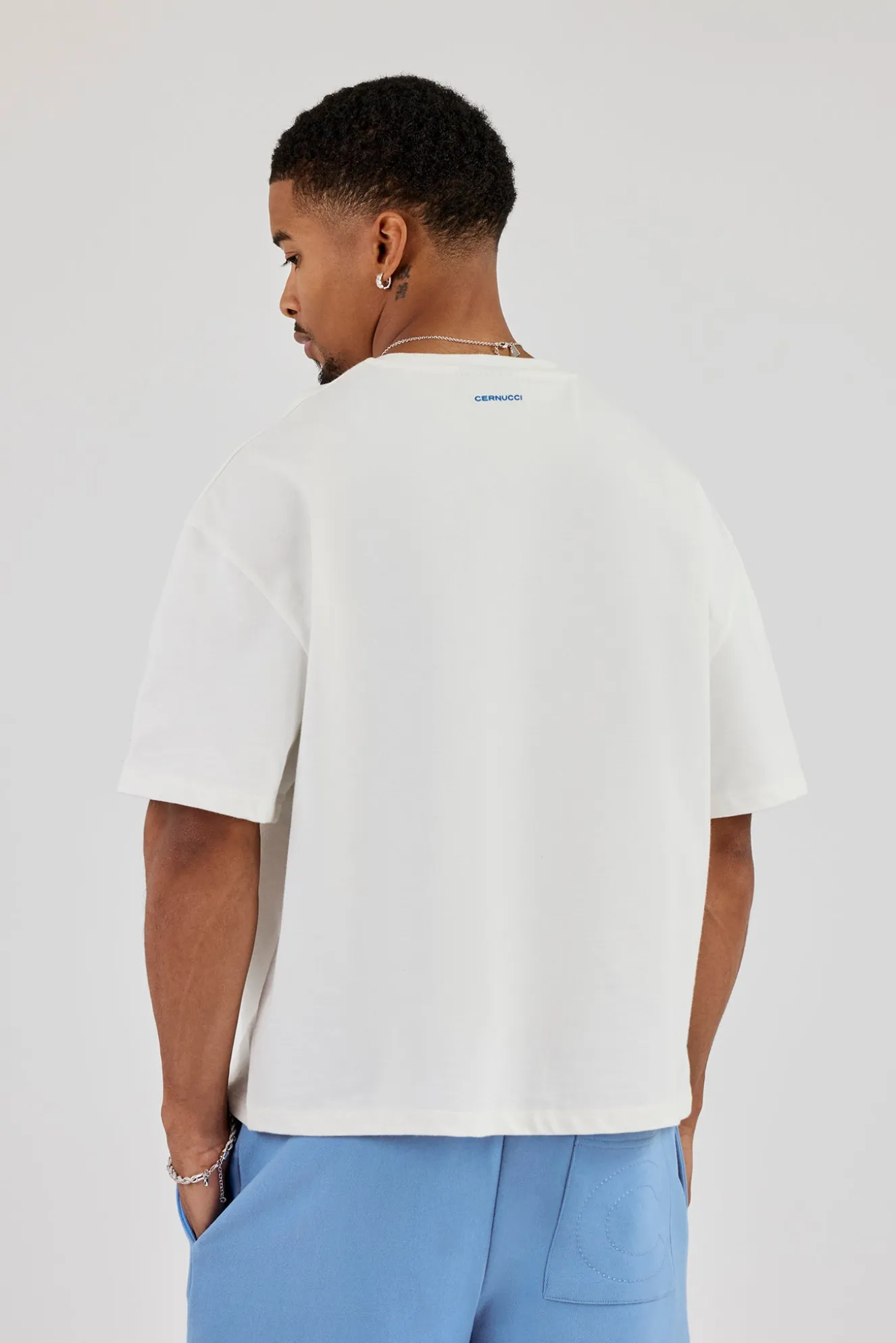 Boxy Fit T-Shirt With Micro Branding - Off White