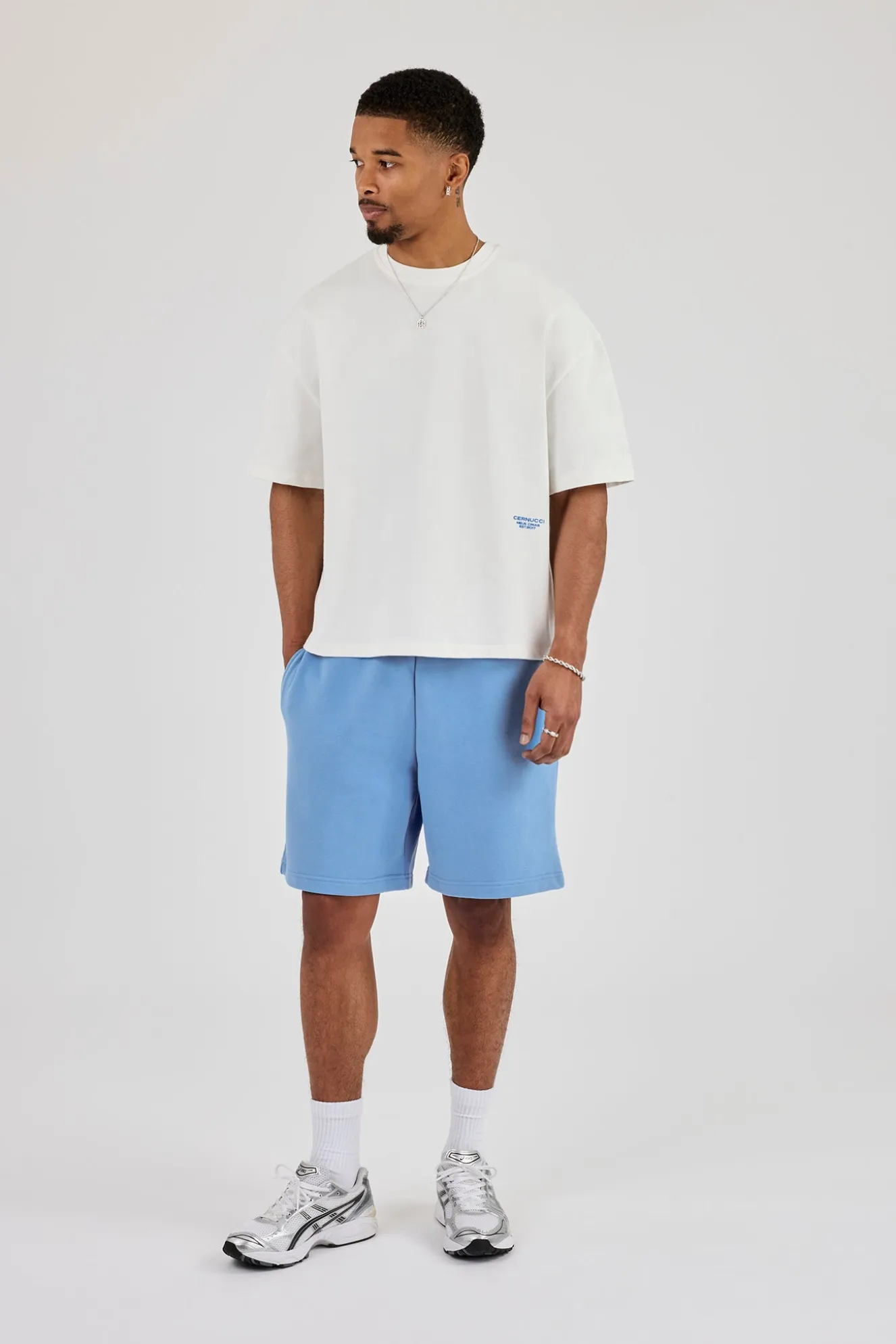 Boxy Fit T-Shirt With Micro Branding - Off White