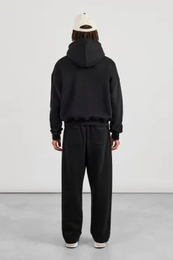 Boxy Hoodie & Relaxed Jogger - Black