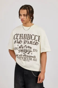 Boxy Sao Paulo Graphic T-Shirt - Off White