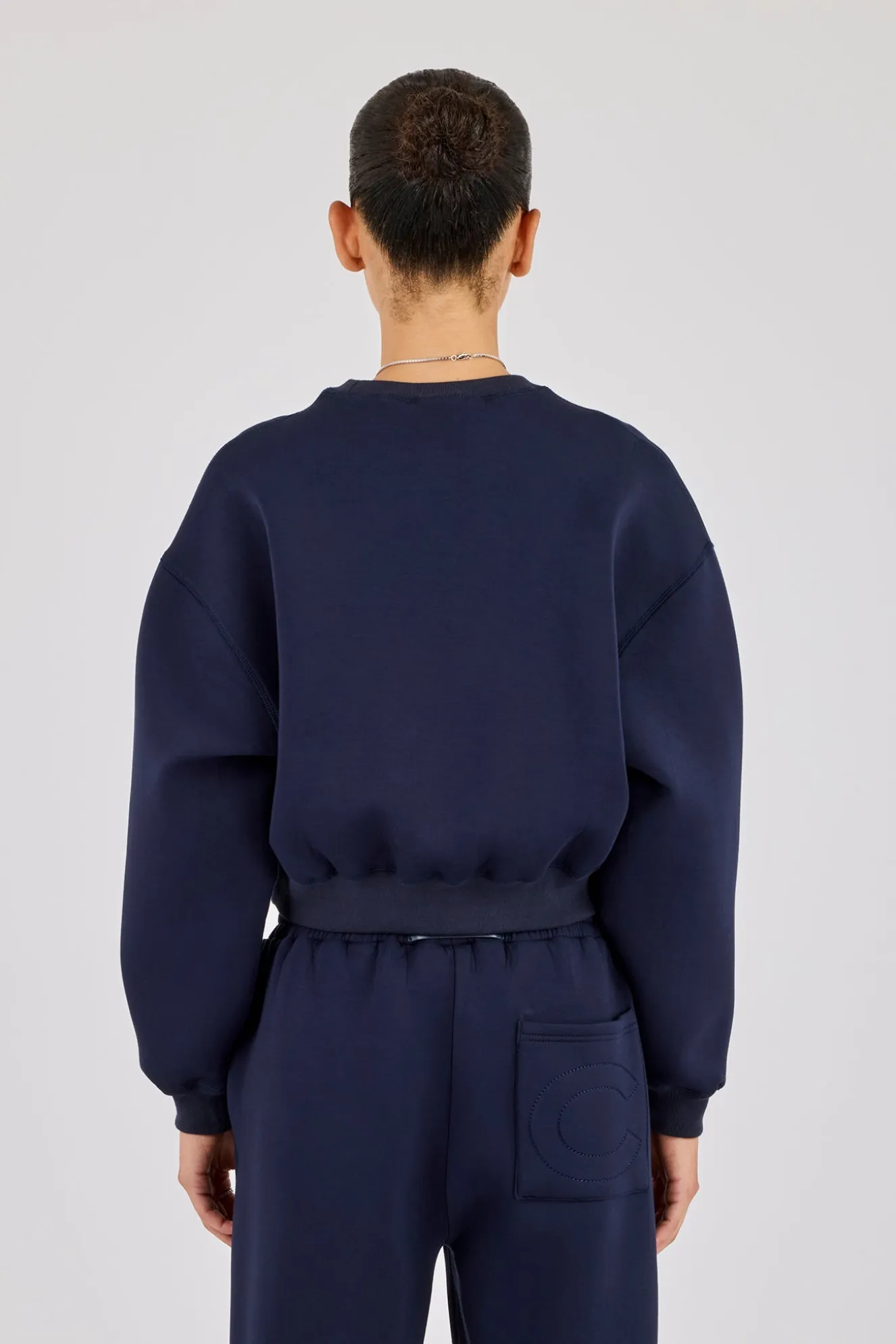 Boxy Scuba Sweatshirt - Navy