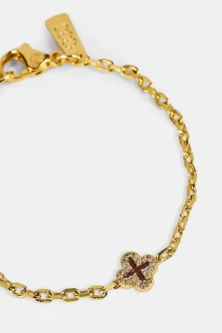 Burgundy Motif Bracelet - 8mm