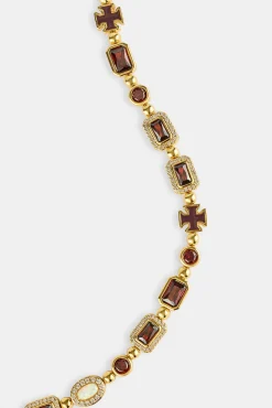 Burgundy Multi Gemstone Bracelet - 6mm