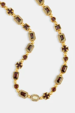 Burgundy Multi Gemstone Chain - 6mm