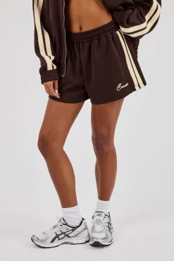 Butter Yellow Taping Short - Chocolate
