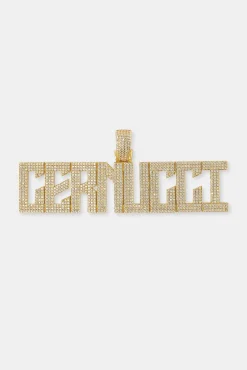 Calvera Font Pendant - 22mm - Gold