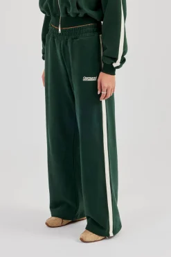 CCC Taping Wide Leg Jogger - Forest Green
