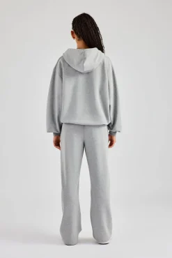 C Embroidered Zip Through Tracksuit - Grey Marl