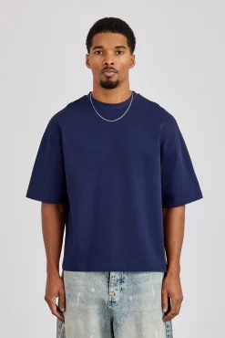 Cernucci Boxy T-Shirt - Navy Blue