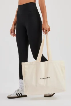 Cernucci Canvas Tote Bag - Off White