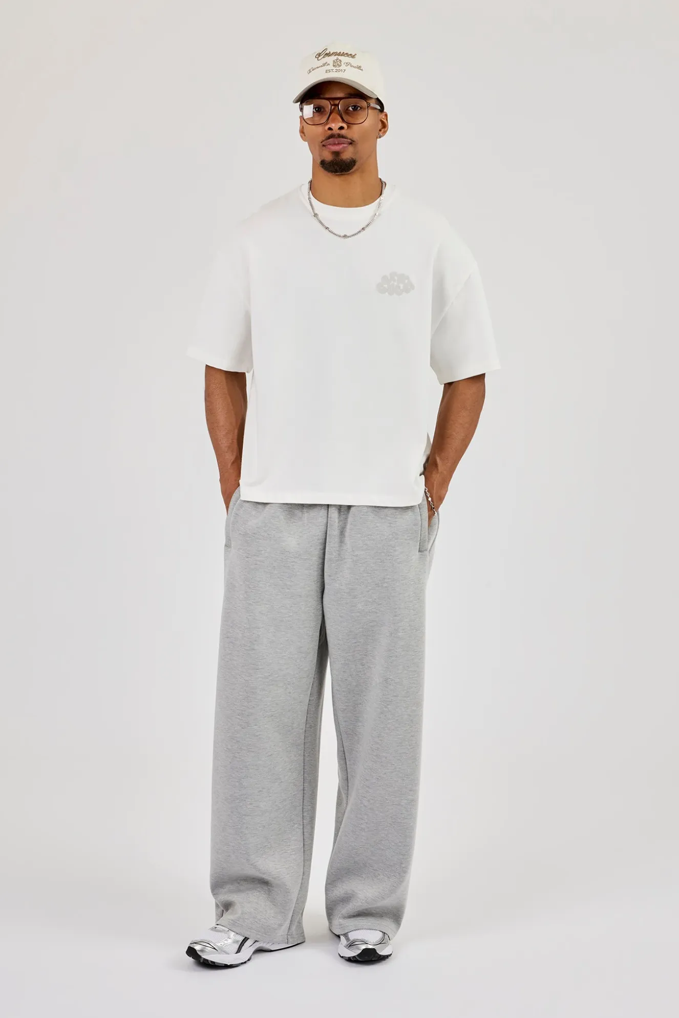 Cernucci Chain Stitch Boxy T-Shirt - Off White