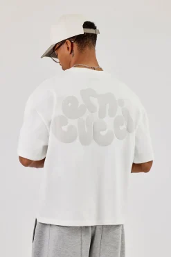 Cernucci Chain Stitch Boxy T-Shirt - Off White