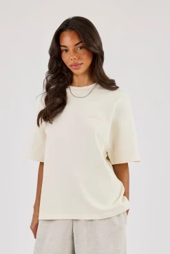 Cernucci 2017 Cracked Print Oversized T-Shirt - Off White