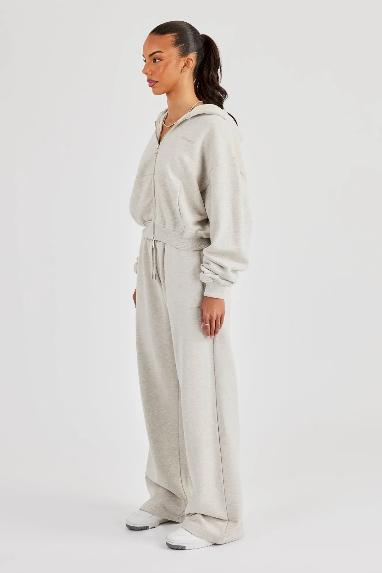 Cernucci Cropped Zip Through Tracksuit - Ash Grey
