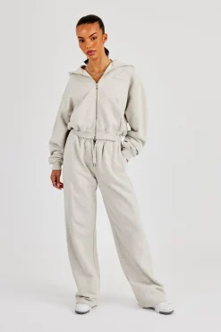 Cernucci Cropped Zip Through Tracksuit - Ash Grey