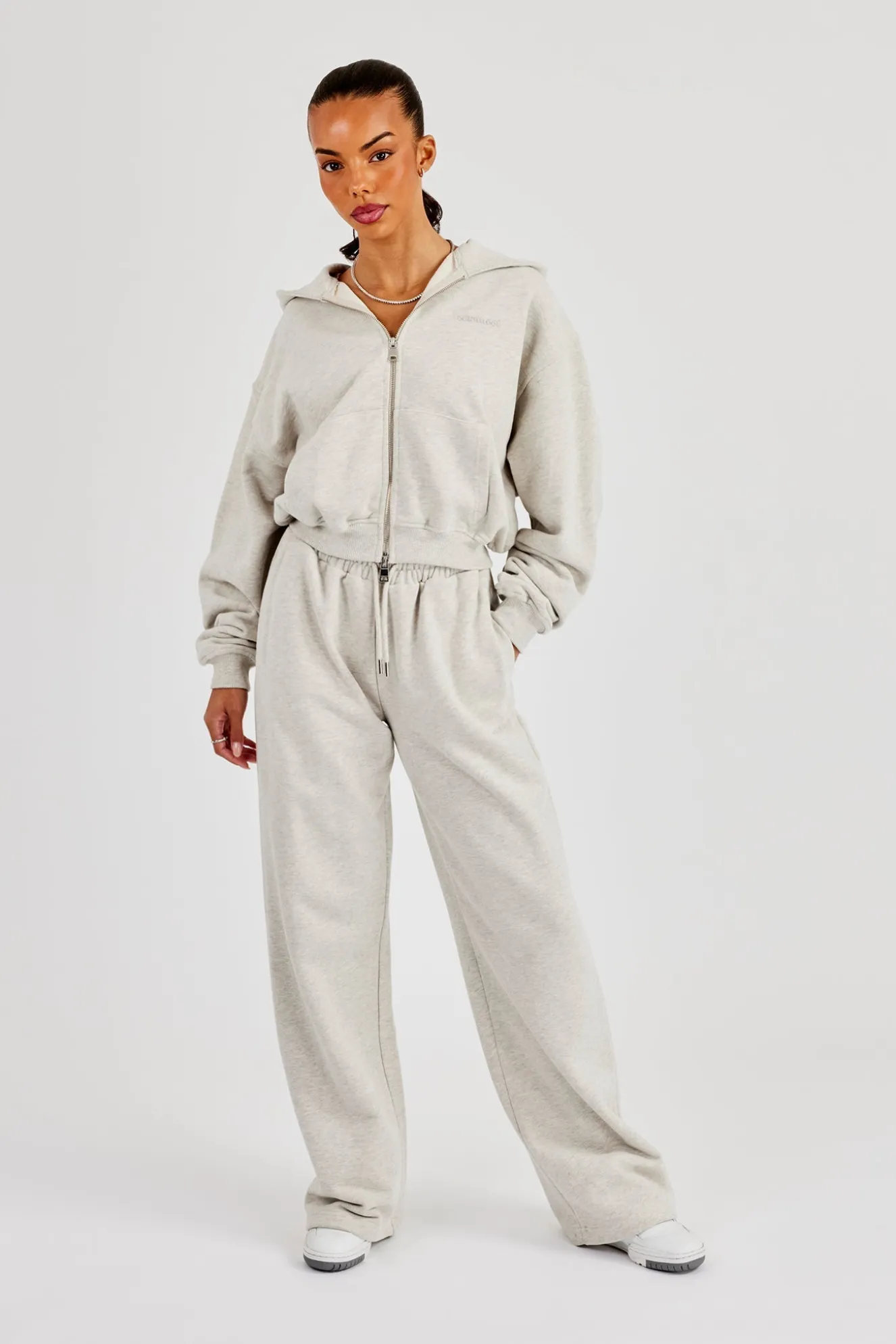 Cernucci Cropped Zip Through Tracksuit - Ash Grey