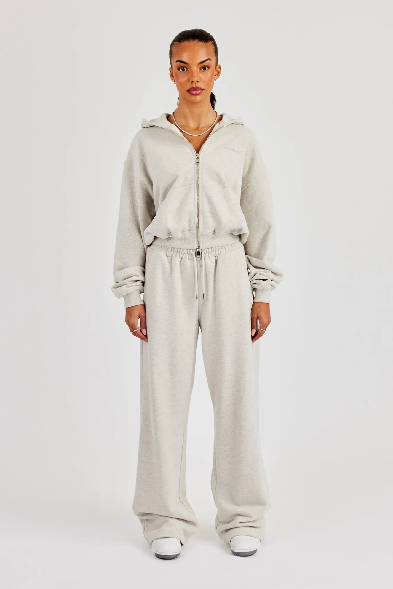 Cernucci Cropped Zip Through Tracksuit - Ash Grey