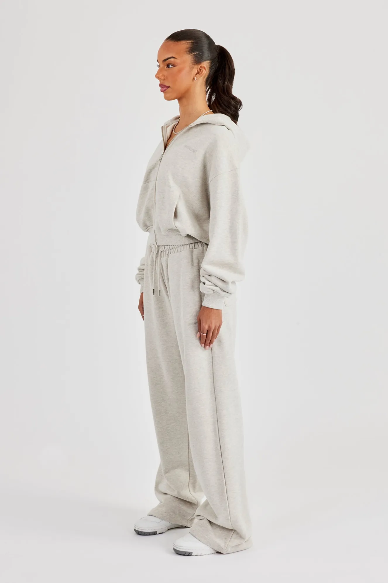 Cernucci Cropped Zip Through Tracksuit - Ash Grey