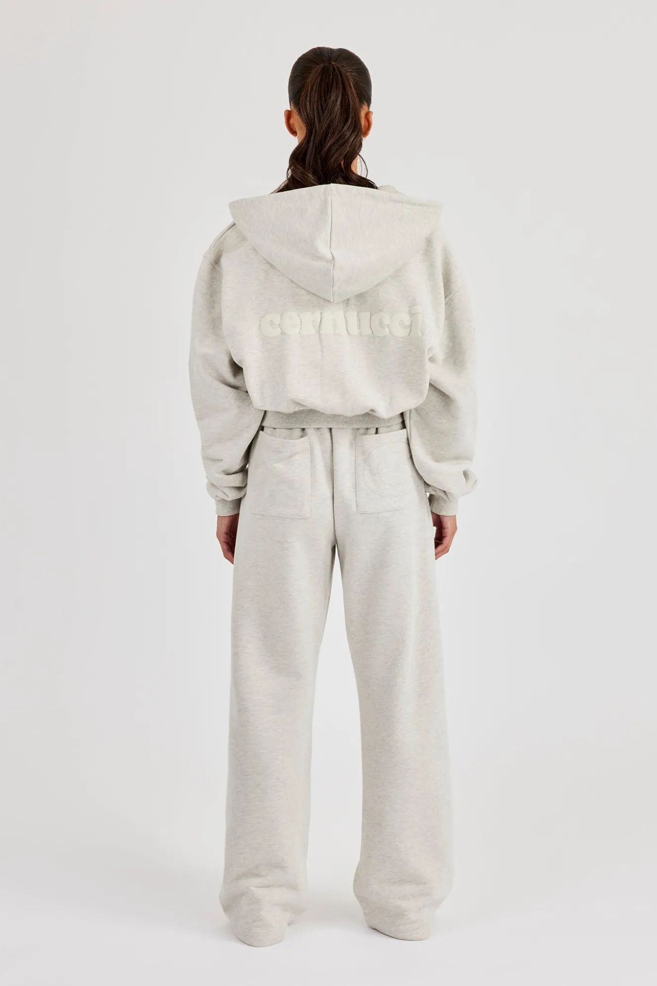 Cernucci Cropped Zip Through Tracksuit - Ash Grey