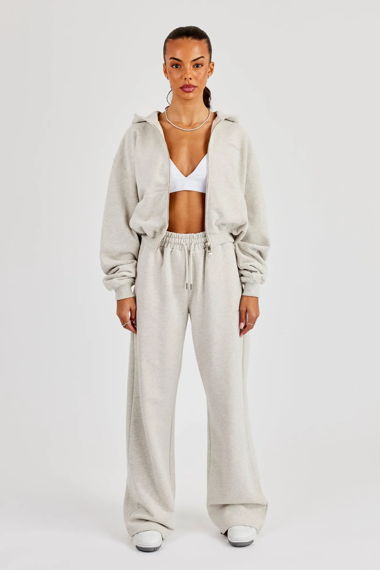 Cernucci Cropped Zip Through Tracksuit - Ash Grey