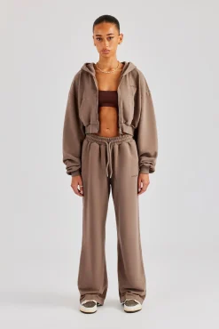 Cernucci Cropped Zip Through Tracksuit - Taupe