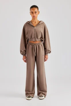 Cernucci Cropped Zip Through Tracksuit - Taupe