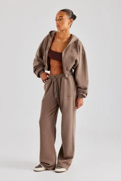 Cernucci Cropped Zip Through Tracksuit - Taupe