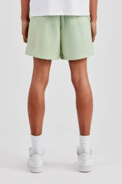 Cernucci Embroidered Mesh Short - Sage