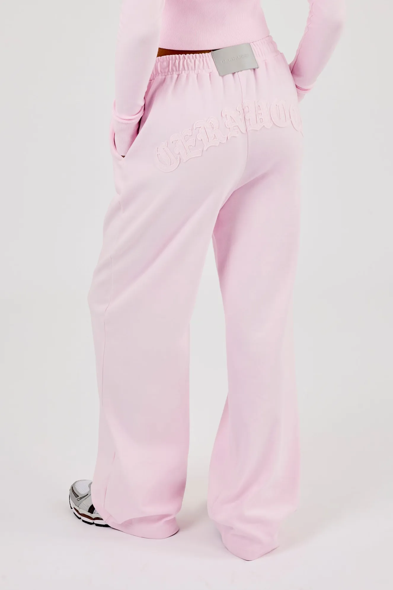 Cernucci Gothic Applique Wide Leg Jogger - Pink
