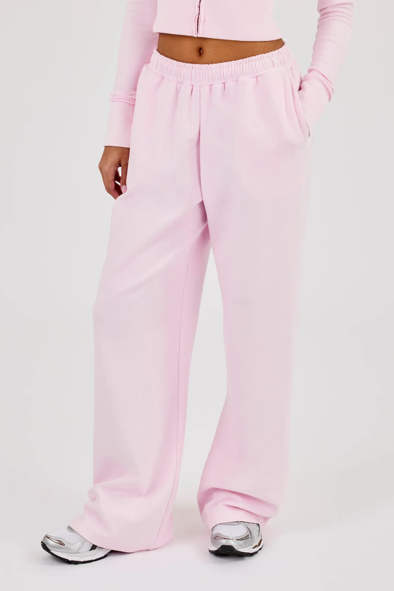 Cernucci Gothic Applique Wide Leg Jogger - Pink
