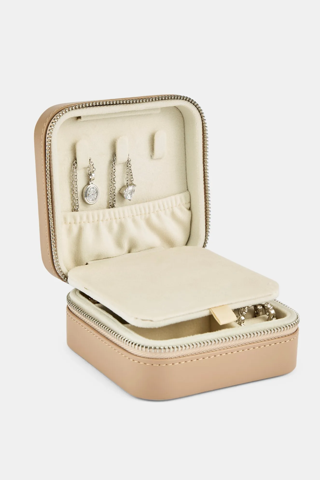 Cernucci Jewellery Travel Case - Beige
